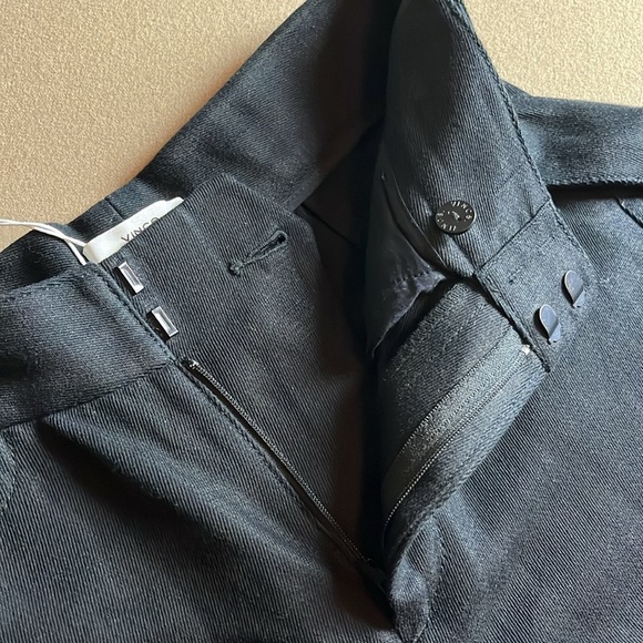 VINCE NWT Black Wide Leg Tie Front Cropped Pants - Size 10 - Picture 11 of 11